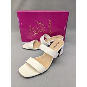 Easy Street Women's Clovelle Slip-On Block Heel Sandals - White 10M US